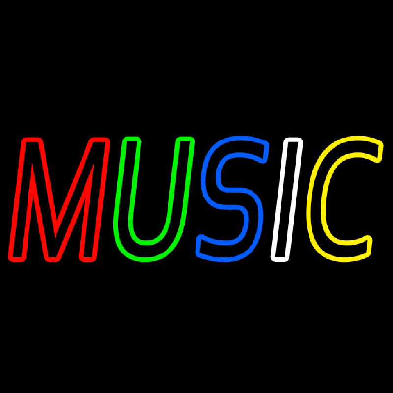 Custom Multicolored Music Neon Sign USA