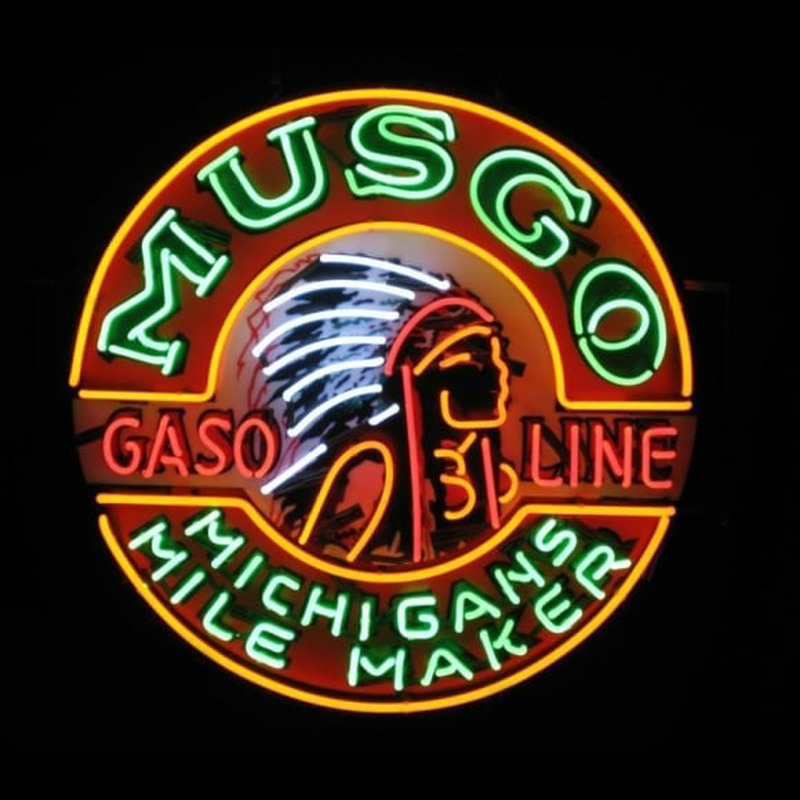 Custom Musgo Gasoline Neon Sign USA