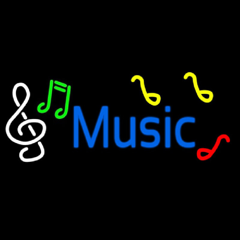 Custom Music Blue 1 Neon Sign USA