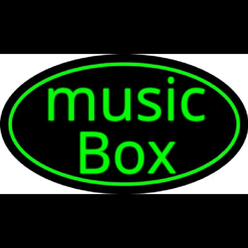 Custom Music Box Oval Neon Sign USA