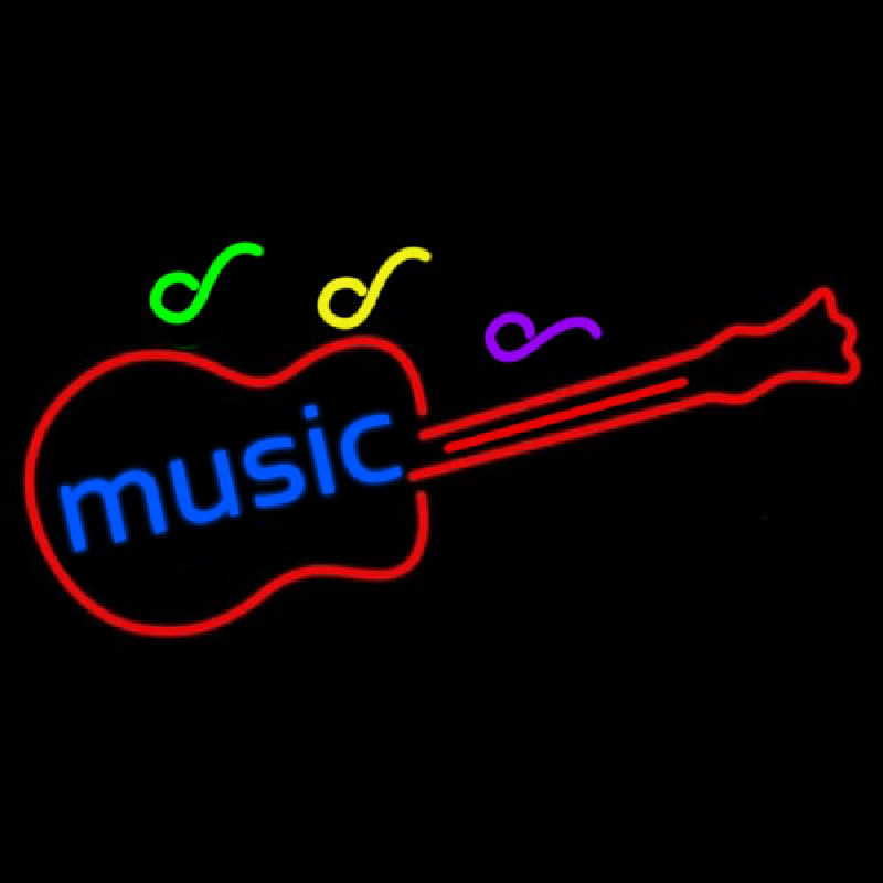 Custom Music Guitar Neon Sign USA
