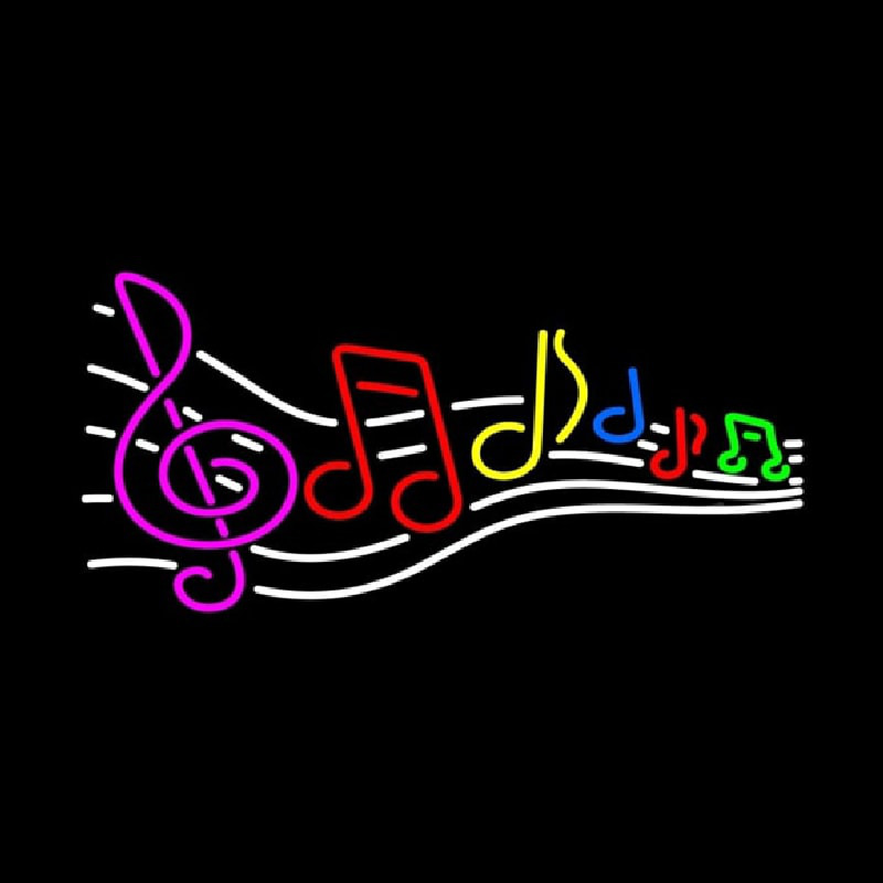 Custom Music Notes 1 Neon Sign USA