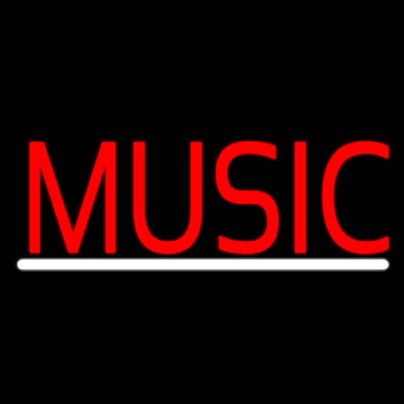 Custom Music White Line 1 Neon Sign USA
