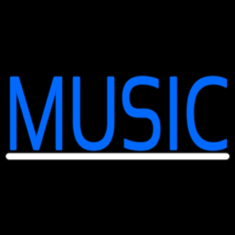 Custom Music White Line Neon Sign USA