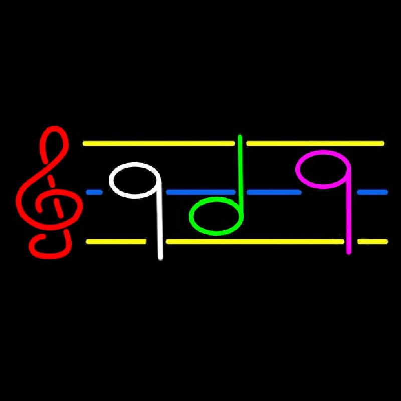 Custom Musical Notes Neon Sign USA