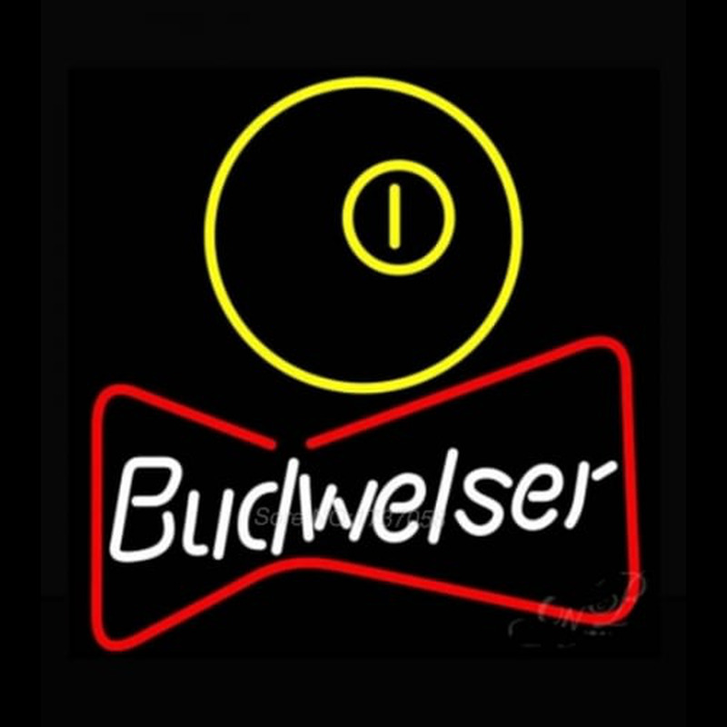 Custom NEW Budweiser Pool Bowtie Beer Light Neon Sign USA