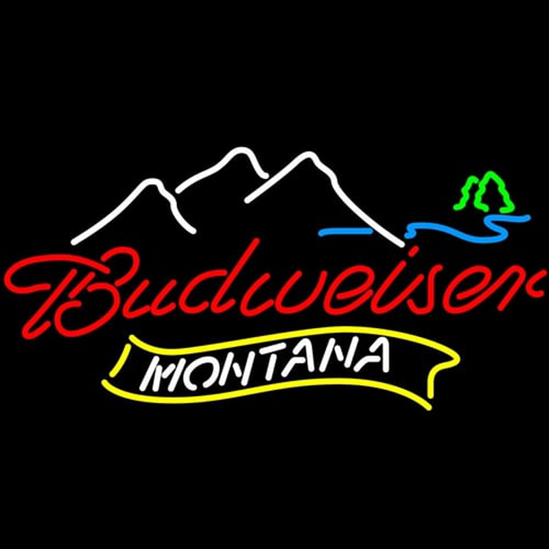 Custom NEW Montana Mountain Budweiser bud light Neon Sign USA