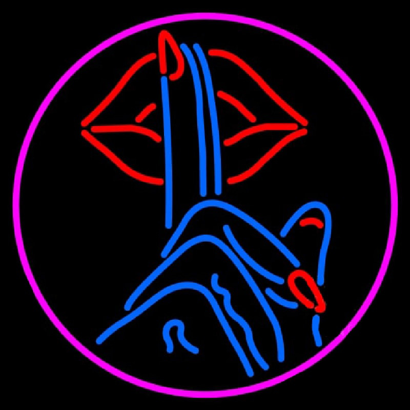 Custom Nail On Lip Neon Sign USA