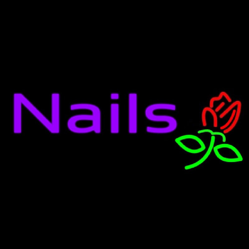 Custom Nails Neon Sign USA