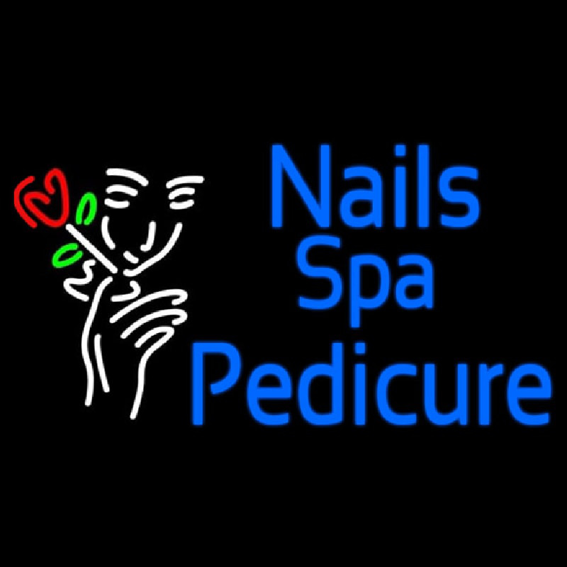 Custom Nails Spa Pedicure Neon Sign USA