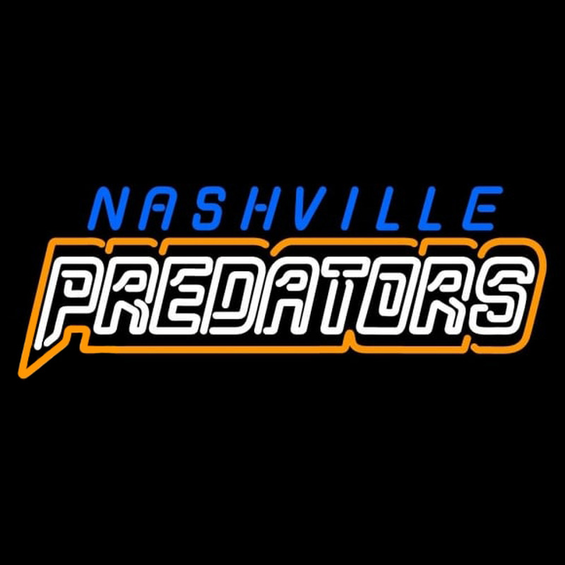 Custom Nashville Predators Wordmark 2011 12 Pres Logo NHL Neon Sign Neon Sign USA