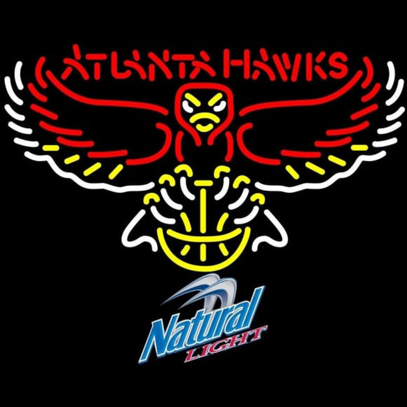Custom Natural Light Atlanta Hawks NBA Beer Sign Neon Sign USA