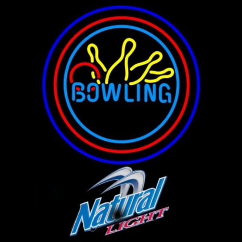 Custom Natural Light Bowling Yellow Blue Beer Sign Neon Sign USA