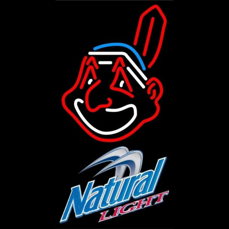 Custom Natural Light Cleveland Indians MLB Beer Sign Neon Sign USA