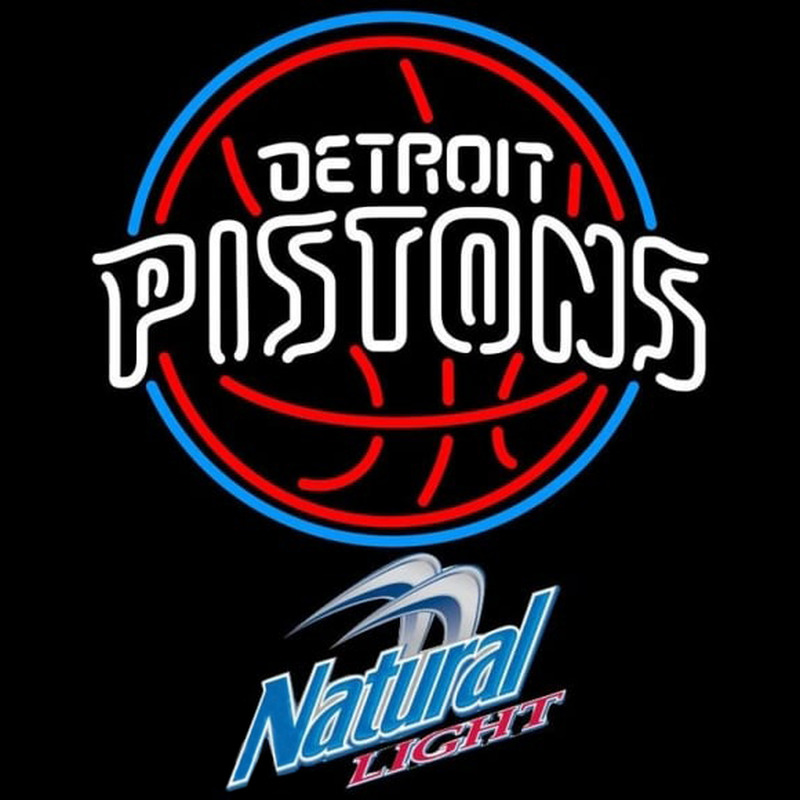 Custom Natural Light Detroit Pistons NBA Beer Sign Neon Sign USA