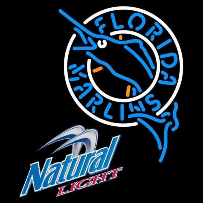 Custom Natural Light Florida Marlins MLB Beer Sign Neon Sign USA