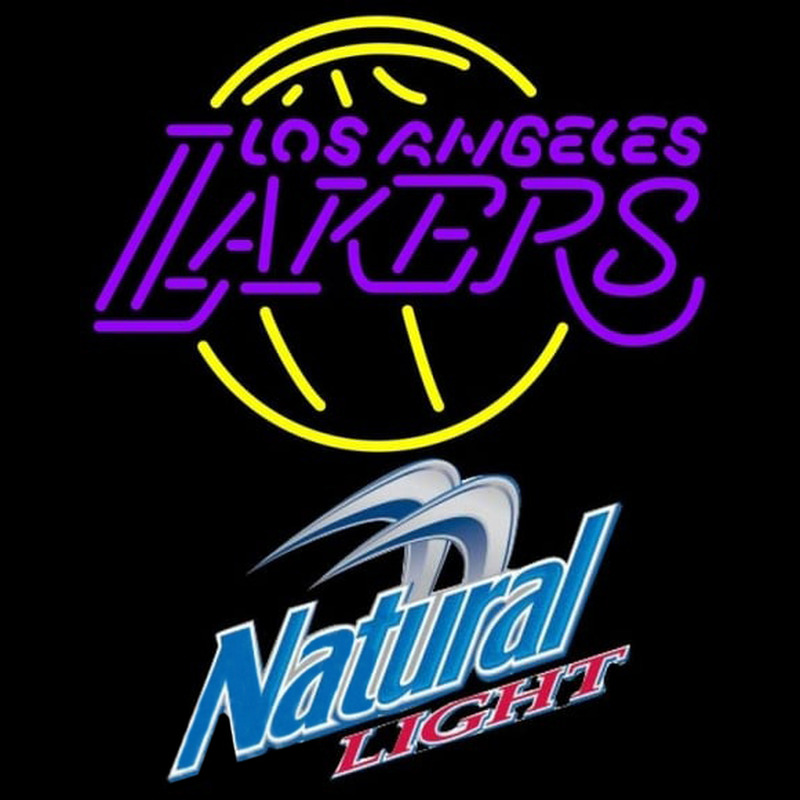 Custom Natural Light Los Angeles Lakers NBA Beer Sign Neon Sign USA