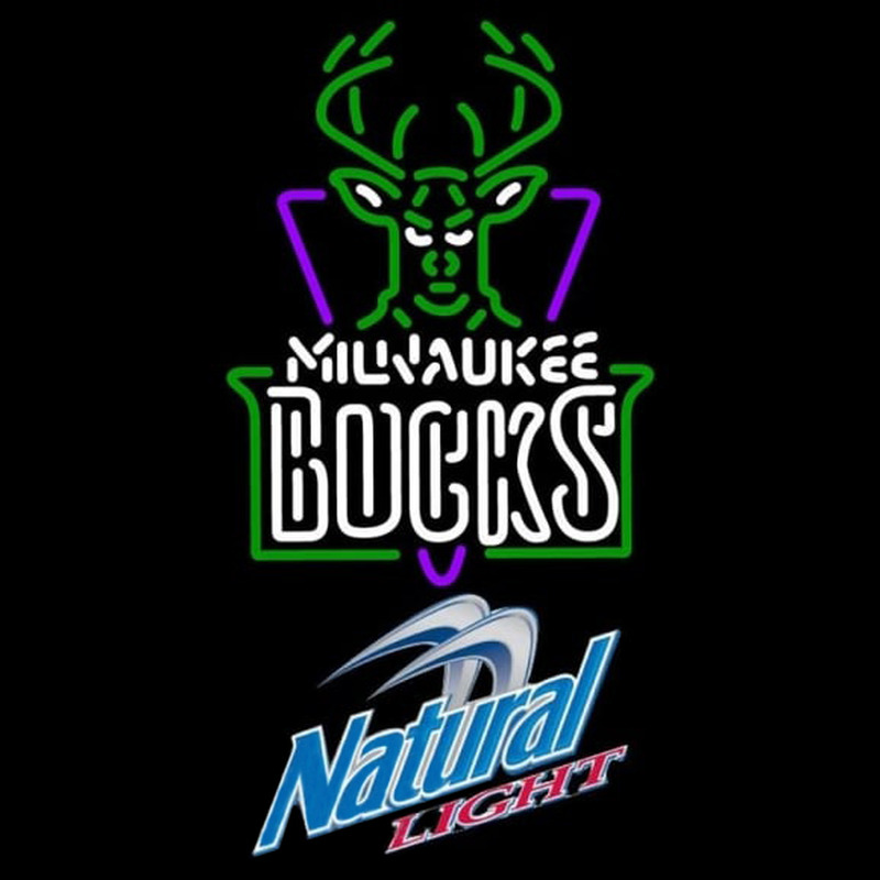 Custom Natural Light Milwaukee Bucks NBA Beer Sign Neon Sign USA