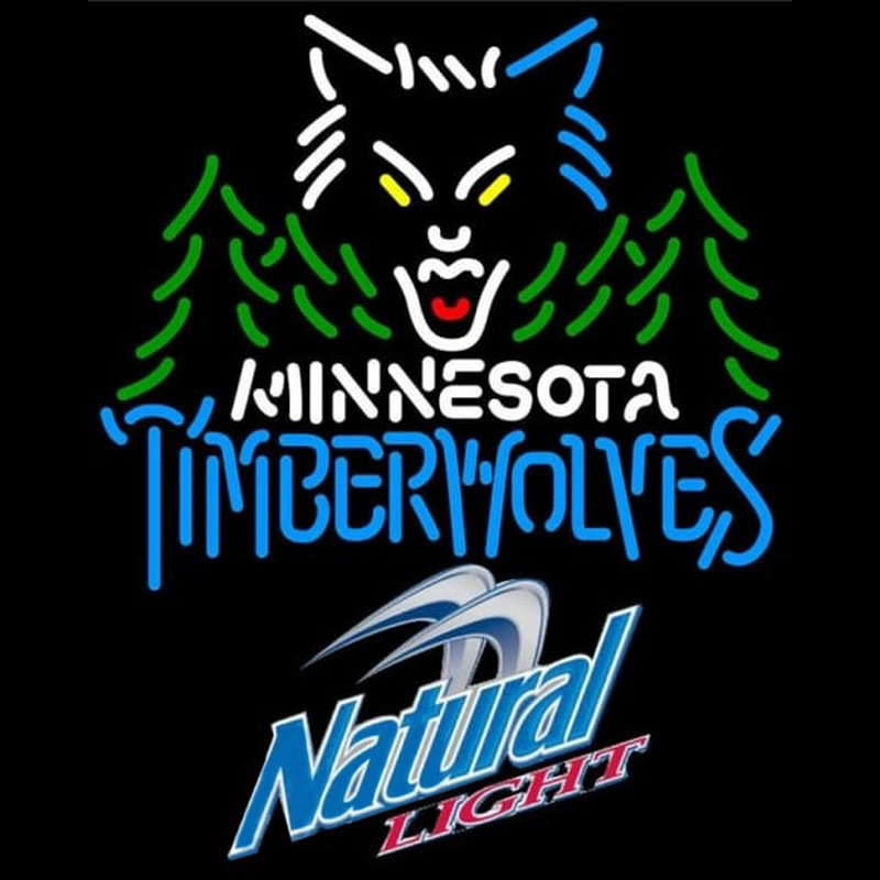 Custom Natural Light Minnesota Timberwolves NBA Beer Sign Neon Sign USA
