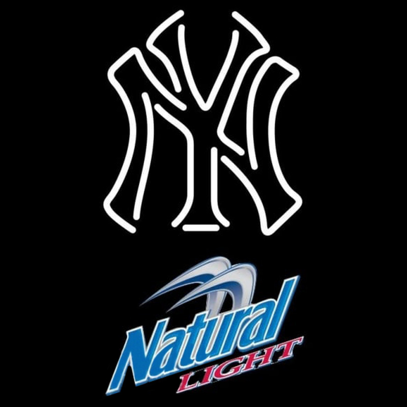 Custom Natural Light New York Yankees White MLB Beer Sign Neon Sign USA