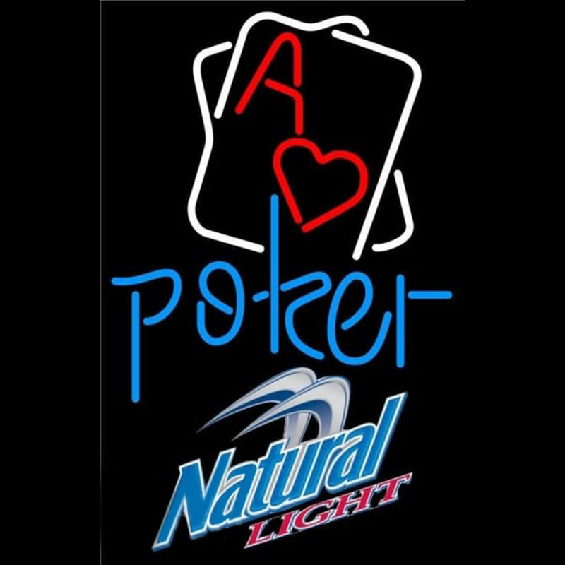 Custom Natural Light Rectangular Black Hear Ace Beer Sign Neon Sign USA
