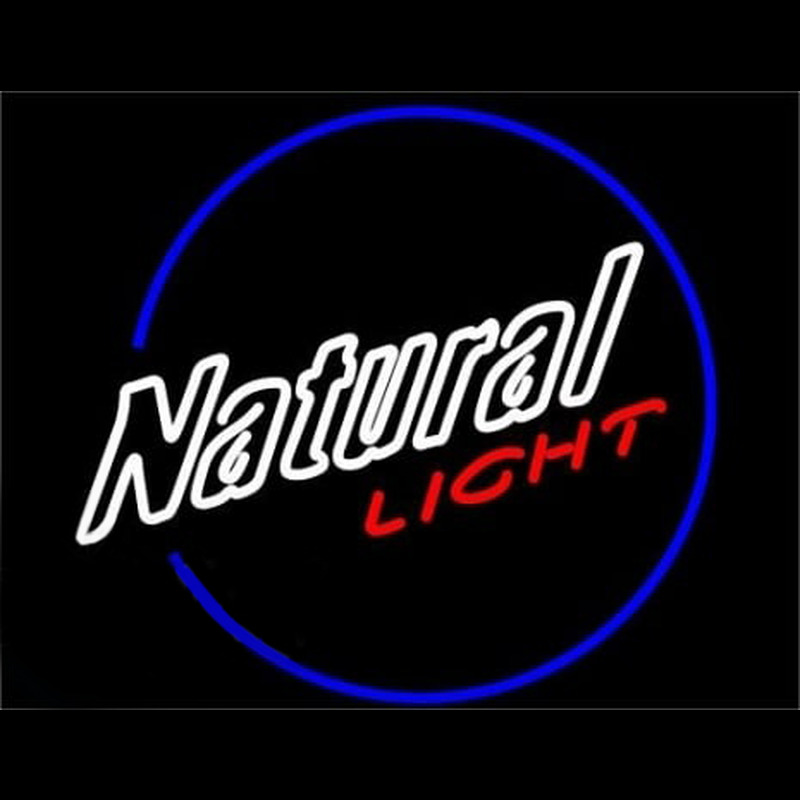 Custom Natural Light Round Neon Sign USA
