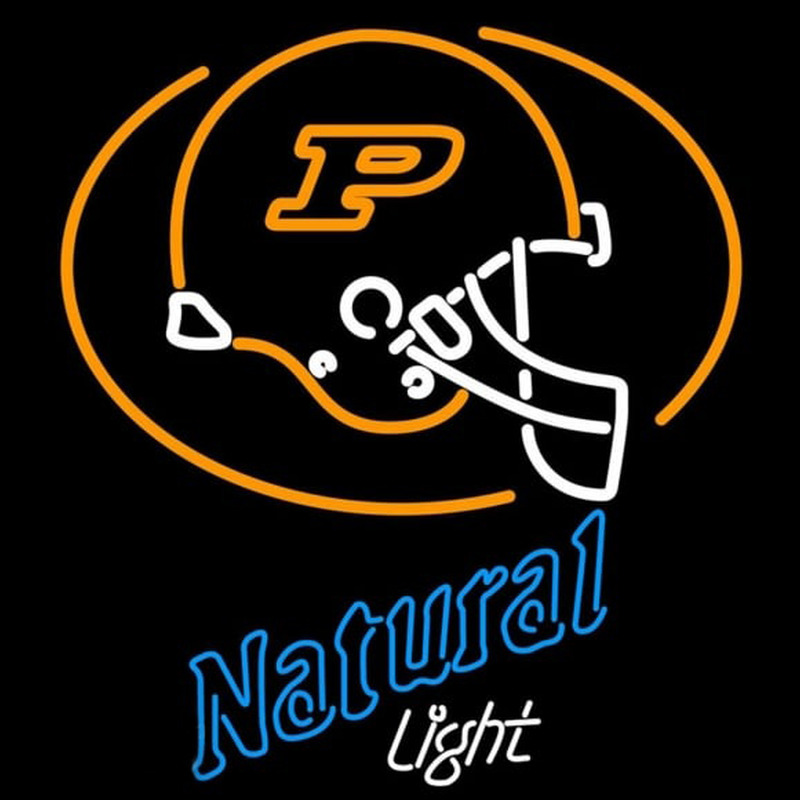 Custom Natural Light with Purdue University Boilermakers Helmet Beer Sign Neon Sign USA