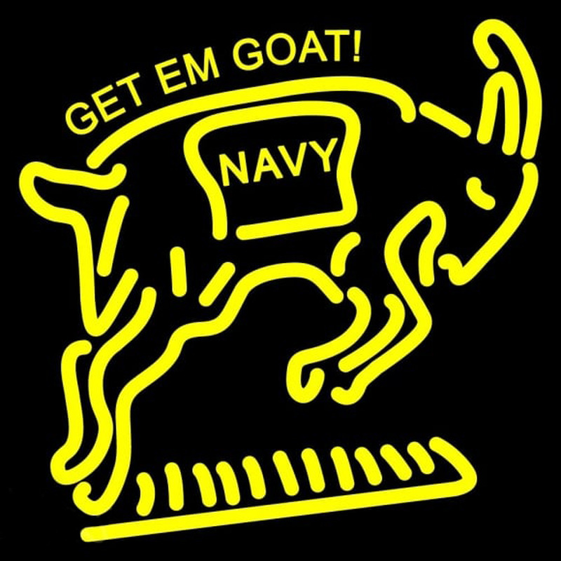 Custom Navy Midshipmen Alternate 1942 1949 Logo NCAA Neon Sign Neon Sign USA