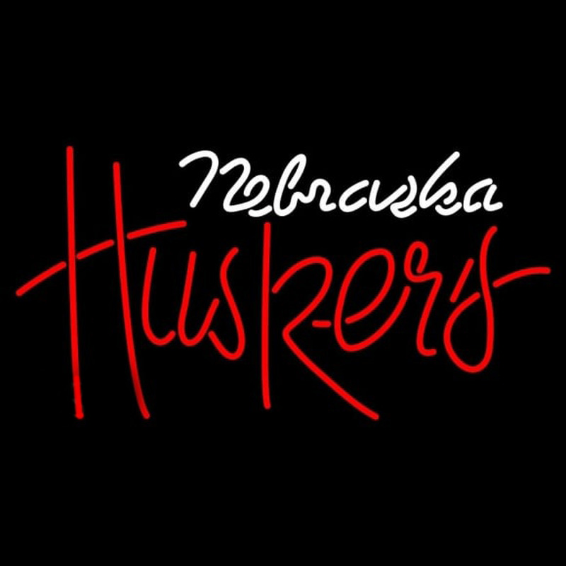 Custom Nebraska Cornhuskers Wordmark 1982 Pres Logo NCAA Neon Sign Neon Sign USA