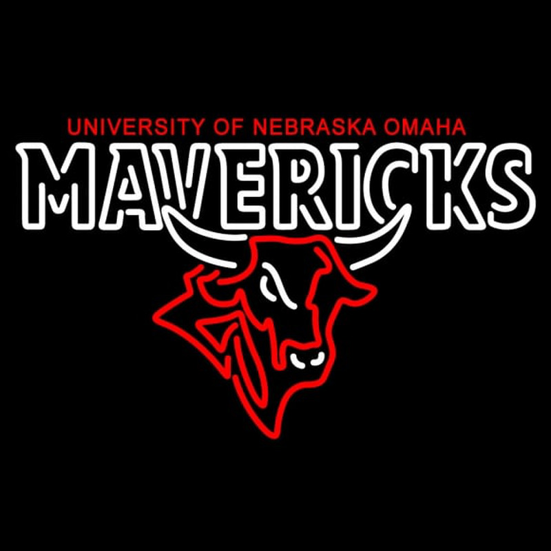 Custom Nebraska Omaha Mavericks Alternate Pres Logo NCAA Neon Sign Neon Sign USA