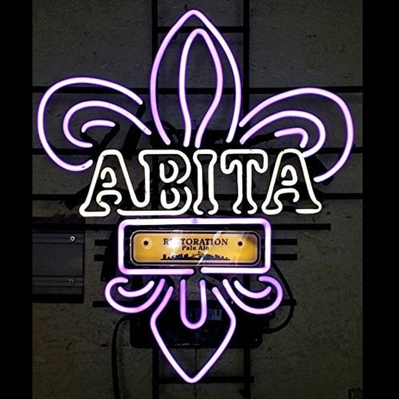 Custom New Abita Restoration Pale Ale Nola Purple Man Cave Neon Sign USA