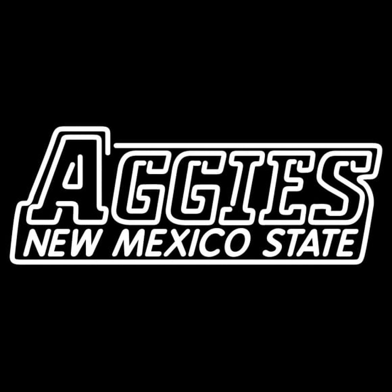 Custom New Mexico State Aggies Wordmark Pres Logo NCAA Neon Sign USA