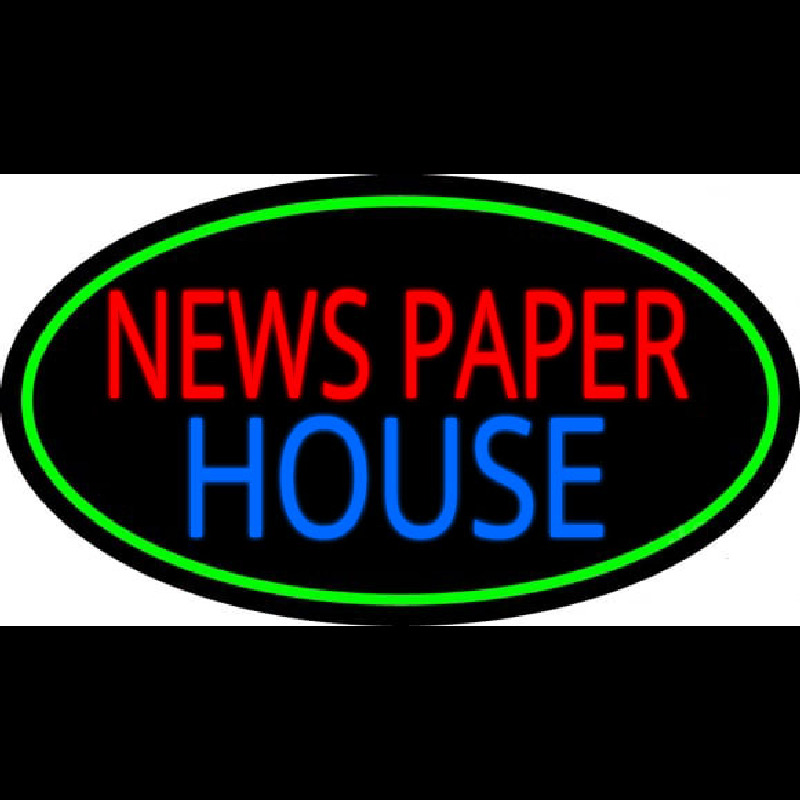 Custom Newspaper House Neon Sign USA