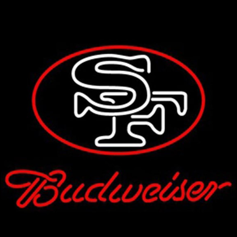 Custom Nfl Budweiser San Francisco 49Ers Beer Bar Neon Light Sign Neon Sign USA