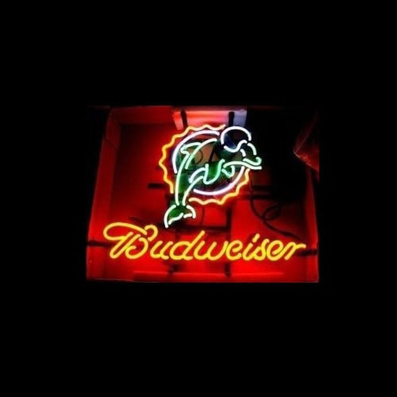 Custom Nfl Miami Dolphins Football Budweiserneon Sign Neon Sign USA