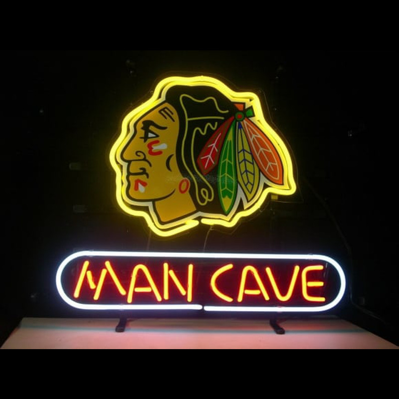 Custom Nhl Chicago Blackhawks Hockey Man Cave Neon Sign USA
