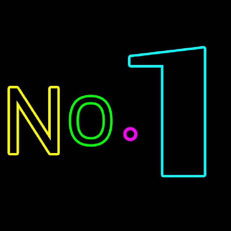 Custom No 1 Neon Sign USA
