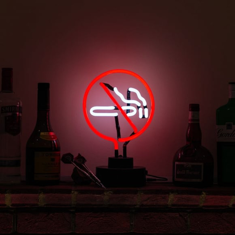 Custom No Smoking Desktop Neon Sign