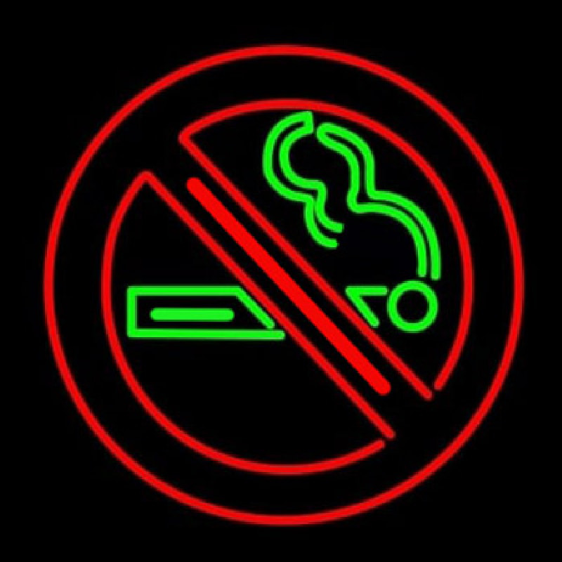 Custom No Smoking Neon Sign USA