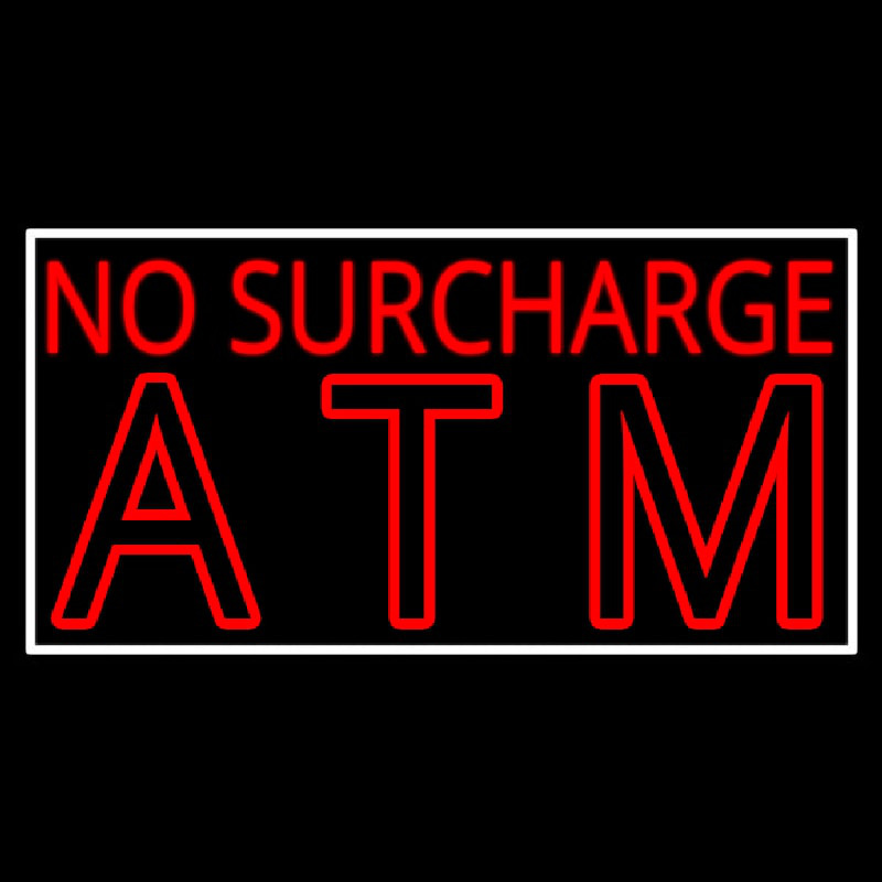 Custom No Surcharge Atm Neon Sign USA