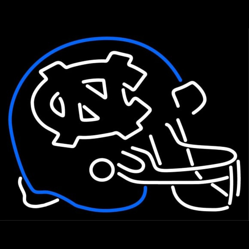 Custom North Carolina Tar Heels Helmet 1988 1998 Logo NCAA Neon Sign Neon Sign USA