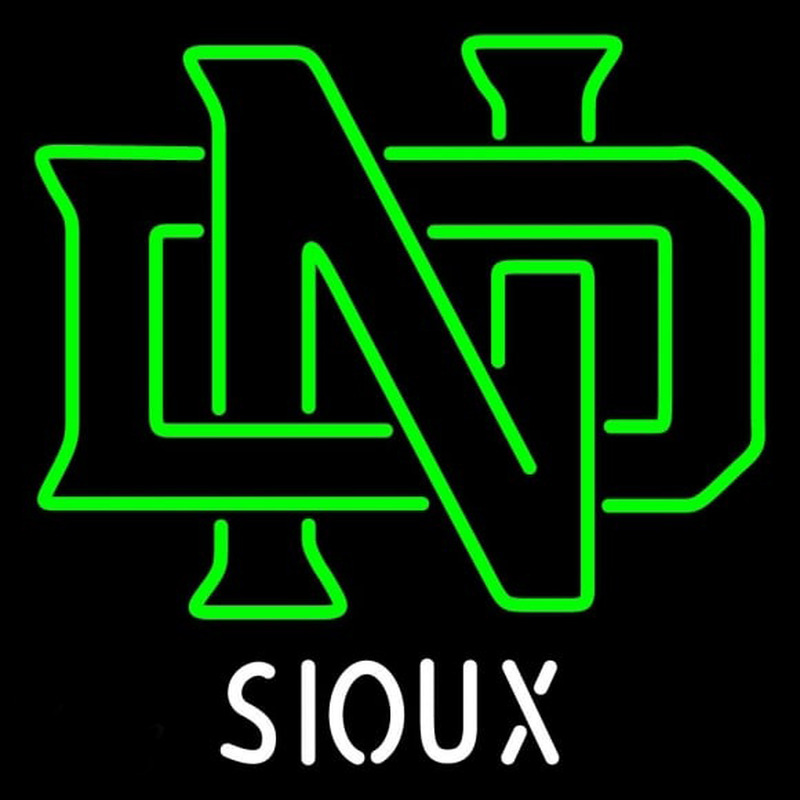 Custom North Dakota Fighting Sioux Alternate 2012 Pres Logo NCAA Neon Sign USA