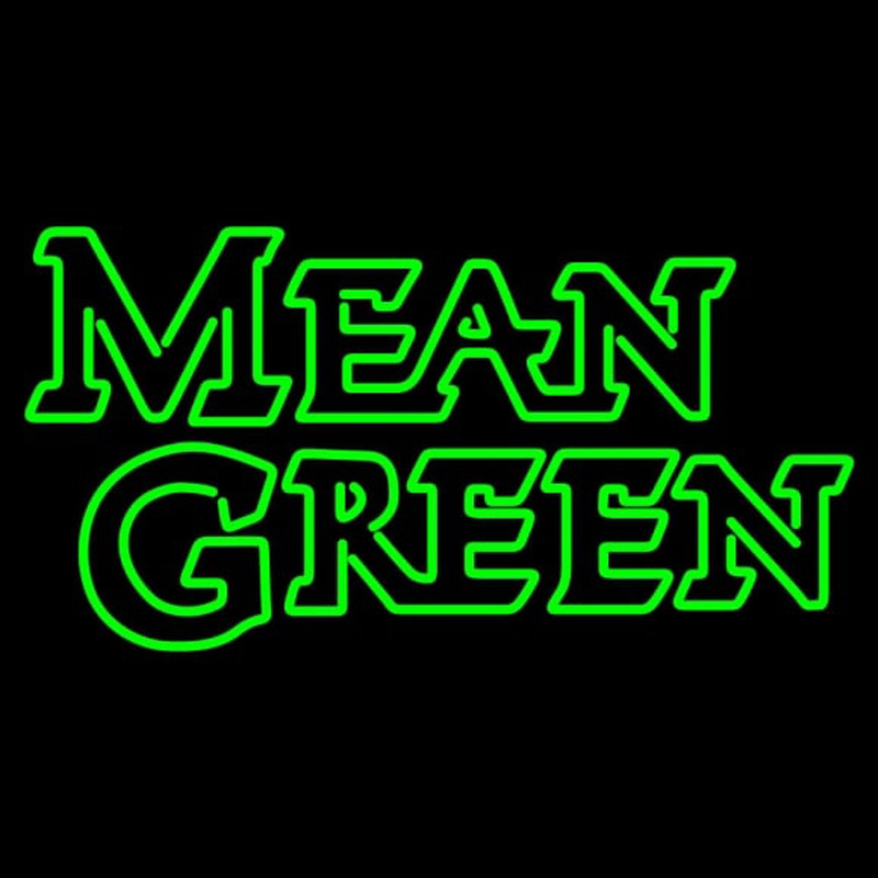 Custom North Texas Mean Green Wordmark Pres Logo NCAA Neon Sign USA