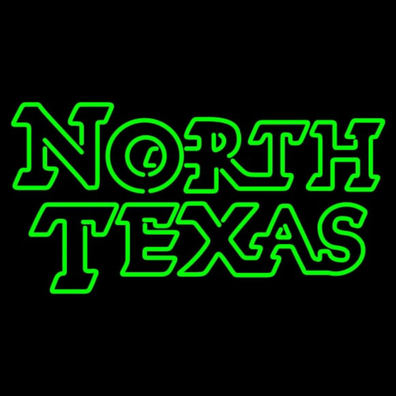 Custom North Texas Mean Green Wordmark Pres Logo NCAA Neon Sign USA