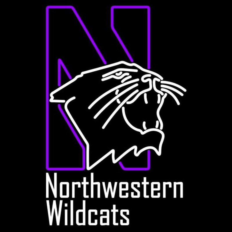 Custom Northwestern Wildcats Alternate Pres Logo NCAA Neon Sign Neon Sign USA