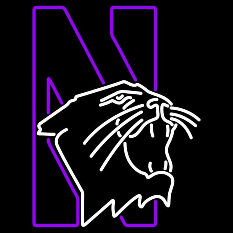 Custom Northwestern Wildcats Primary Pres Logo NCAA Neon Sign Neon Sign USA