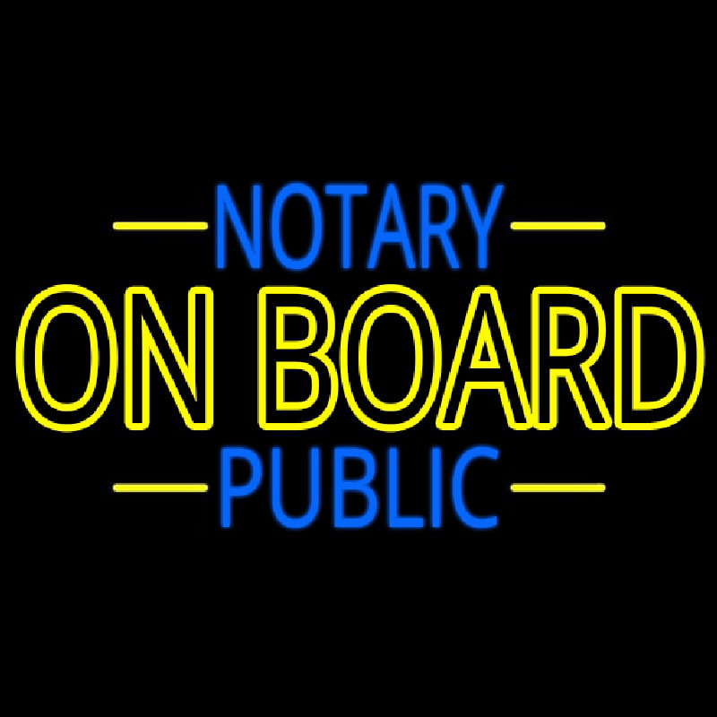 Custom Notary Public On Board Neon Sign USA