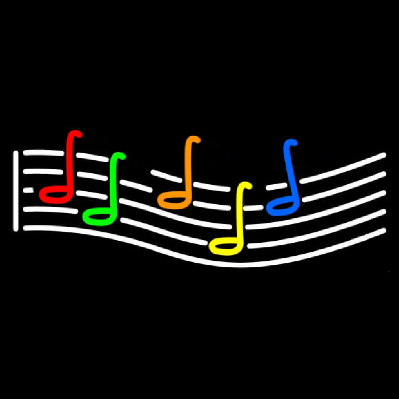 Custom Notes Colored Neon Sign USA