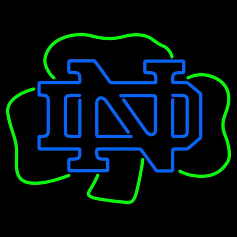 Custom Notre Dame Fighting Irish Alternate Logo NCAA Neon Sign Neon Sign USA