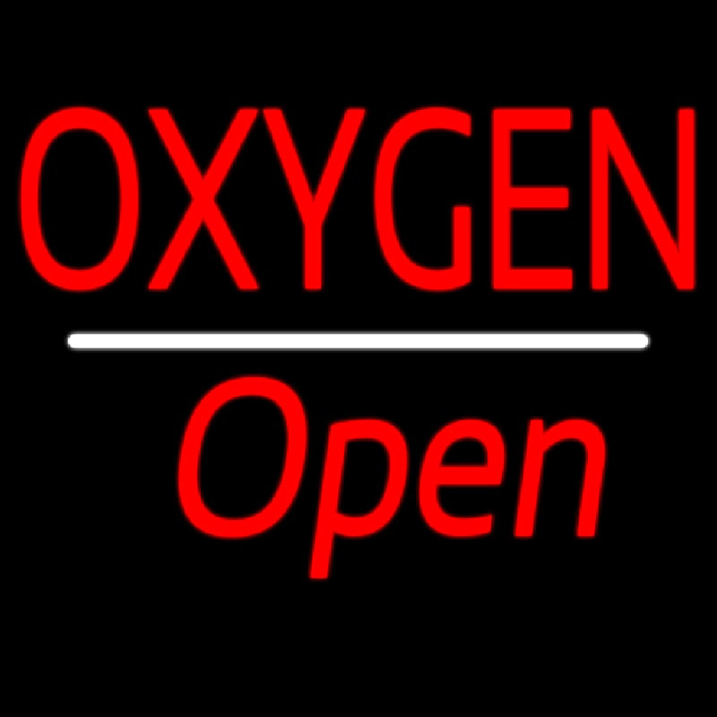 Custom Oxygen Open White Line Neon Sign USA